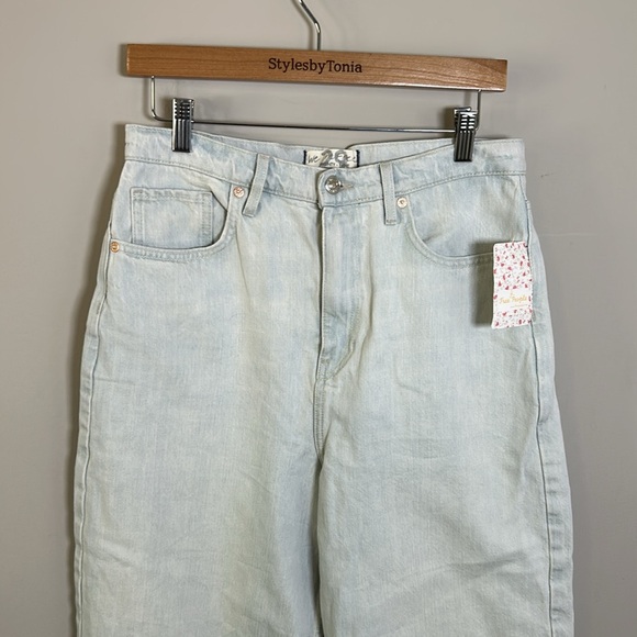 Free People Frank Dad Jean Sunday Blue Straight Leg Jeans Tapered Sz 29 NEW - Picture 4 of 10